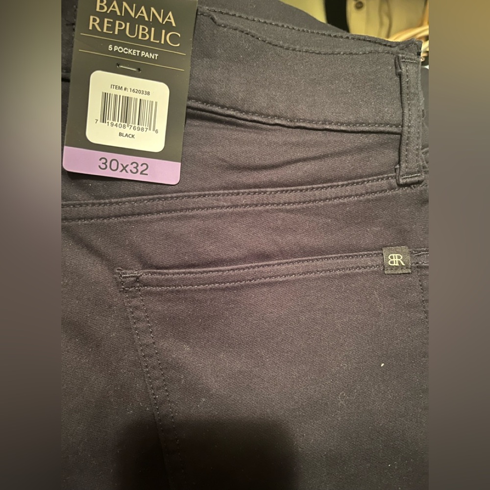NWT, Banana Republic Men’s Black Dress Jeans, Size 30 X 32